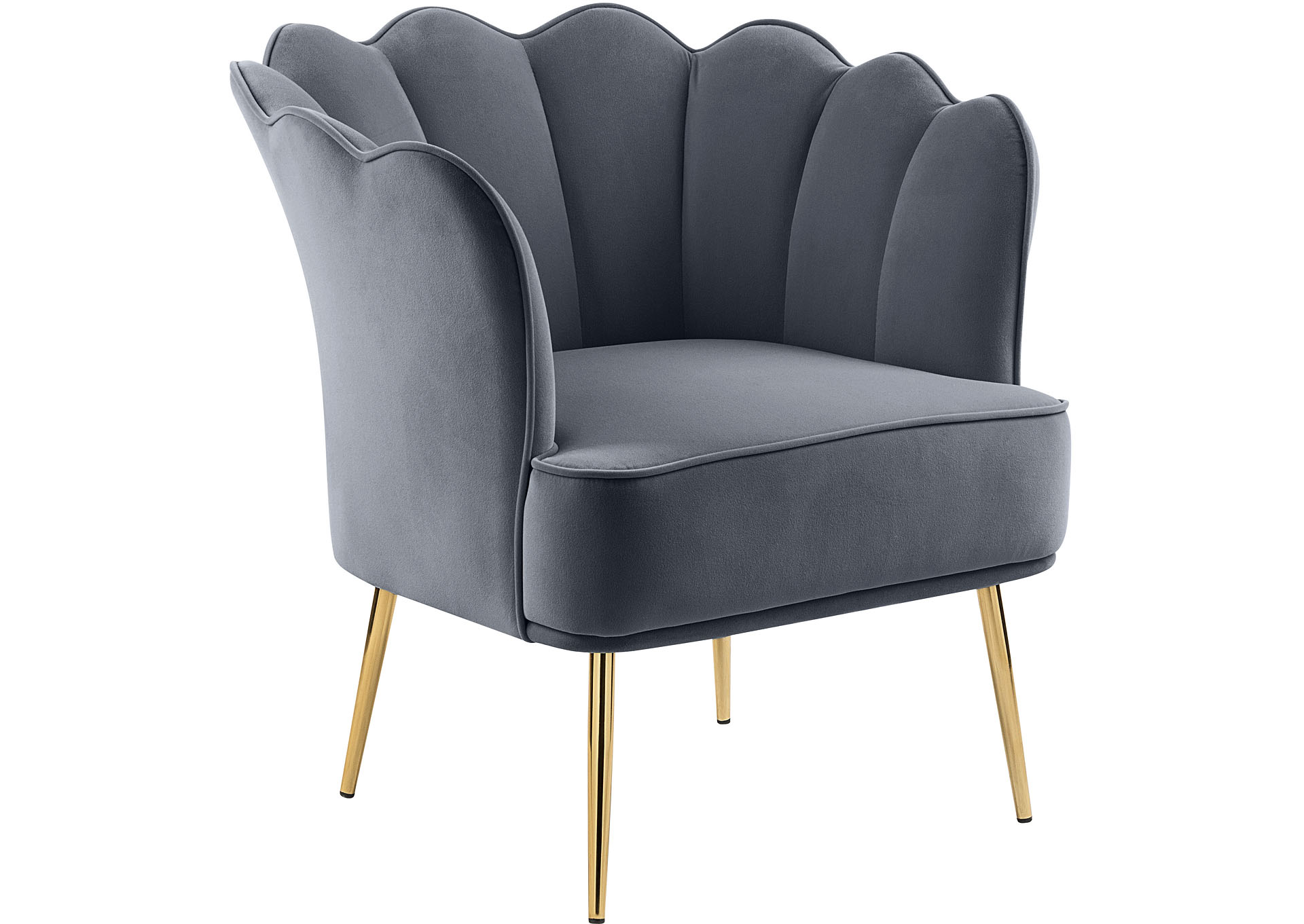 Woodford Grey Velvet Accent Chair,"Serafina" In-Store