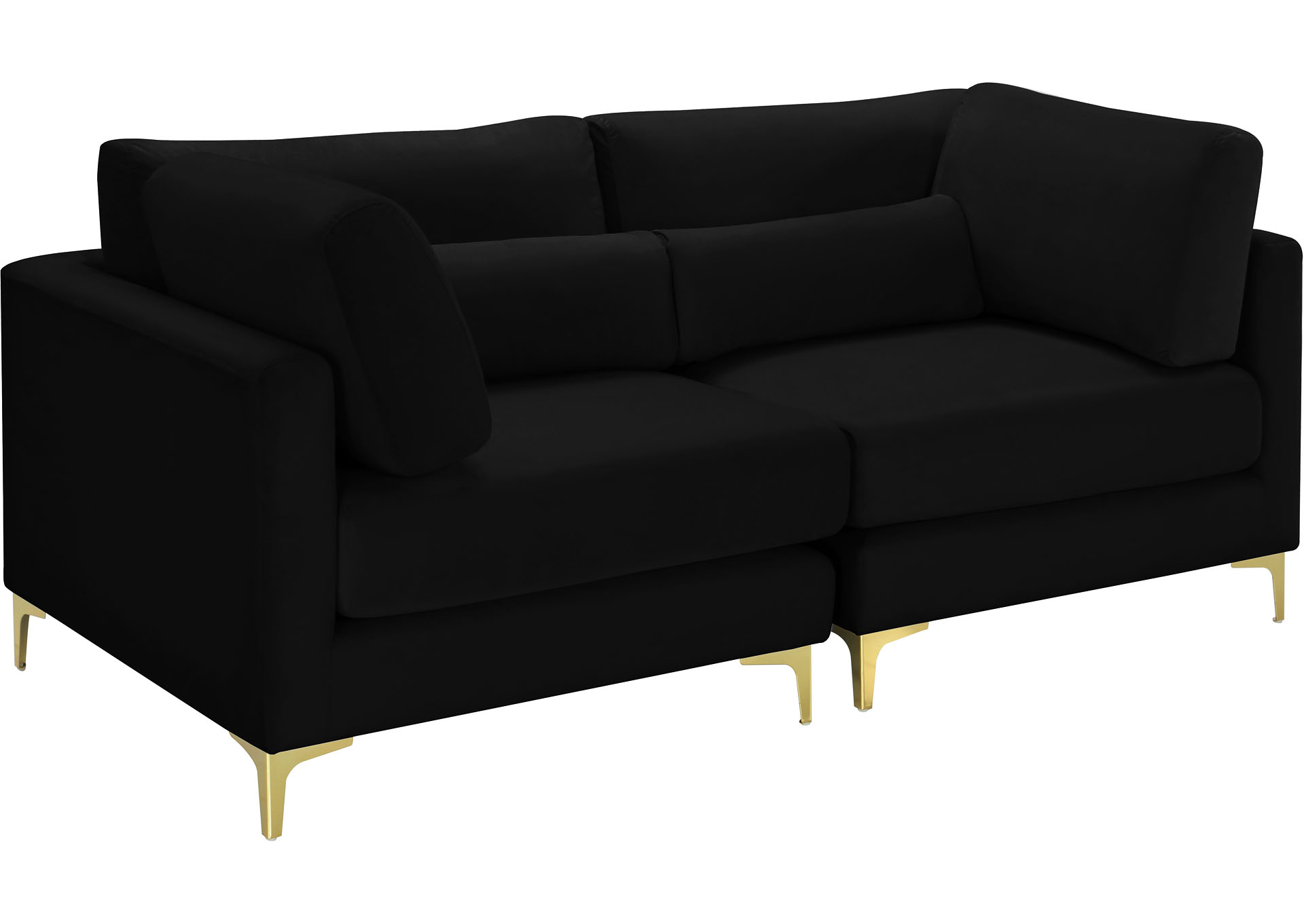 Damian Black Velvet Modular Sofa Coco Furniture Galleries