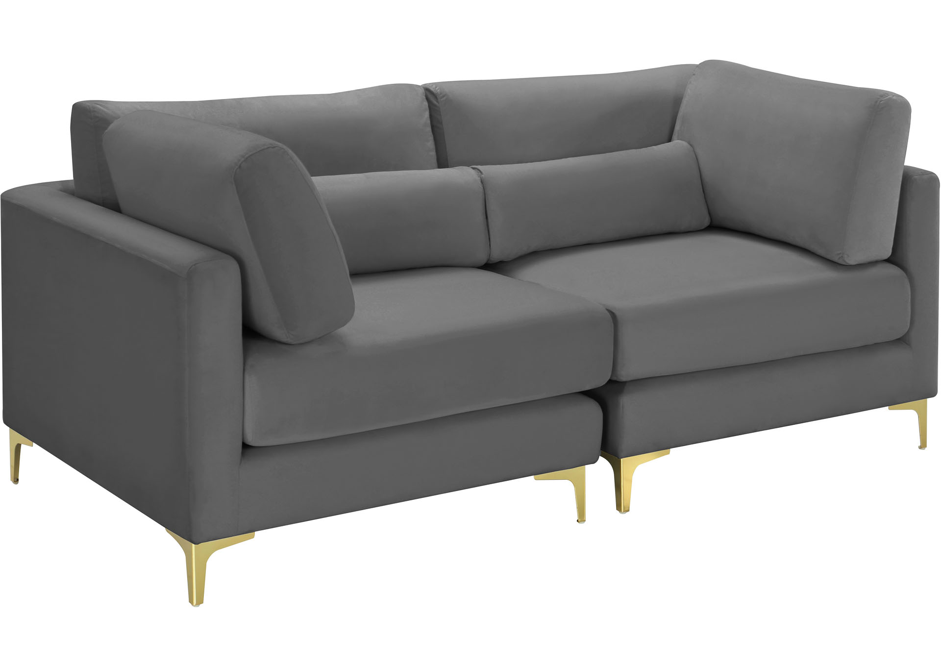 Damian Grey Velvet Modular Sofa Coco Furniture Galleries