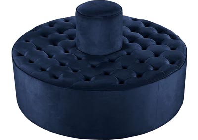 Image for Ruby Navy Velvet Ottoman/Bench