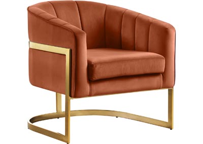 Image for Ailah Cognac Velvet Accent Chair
