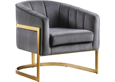 Image for Ailah Grey Velvet Accent Chair