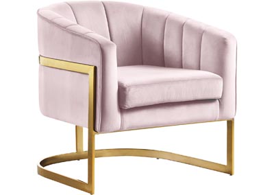 Ailah Pink Velvet Accent Chair