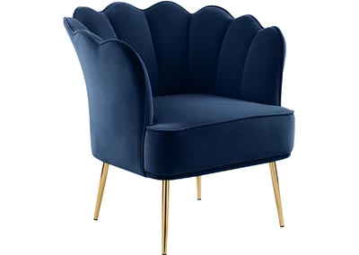Image for Woodford Navy Velvet Accent Chair