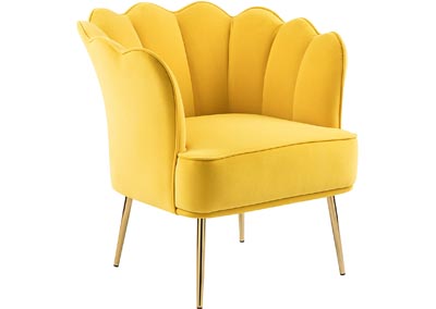 Image for Woodford Yellow Velvet Accent Chair