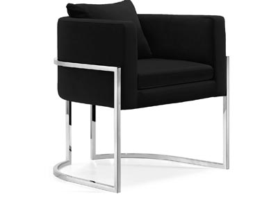 Klara Black Velvet Accent Chair