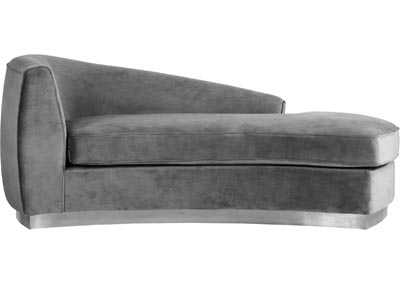 Image for Corra Grey Velvet Chaise