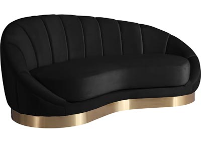 Image for Ala Black Velvet Chaise