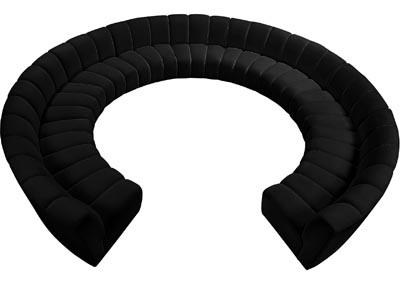 Image for Cecile Black Velvet 11pc. Modular Sectional