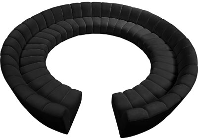 Image for Cecile Black Velvet 12pc. Modular Sectional