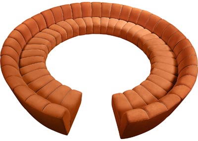 Image for Cecile Cognac Velvet 12pc. Modular Sectional