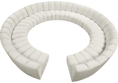 Image for Cecile Cream Velvet 12pc. Modular Sectional
