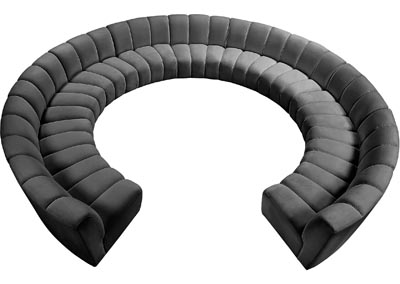 Image for Cecile Grey Velvet 11pc. Modular Sectional