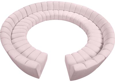 Image for Cecile Pink Velvet 12pc. Modular Sectional