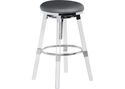 Image for Ezra Grey Faux Leather Adjustable Stool 