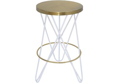 Image for Tyso White / Gold Counter Stool