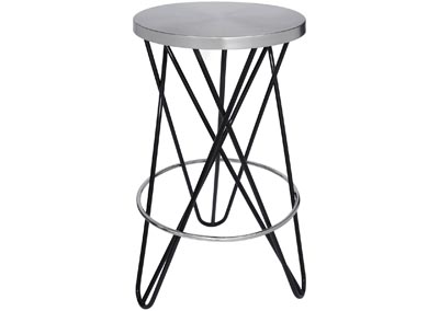 Image for Tyso Black / Silver Counter Stool