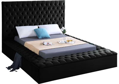 Image for Claire Black Velvet Full Bed (3 Boxes)