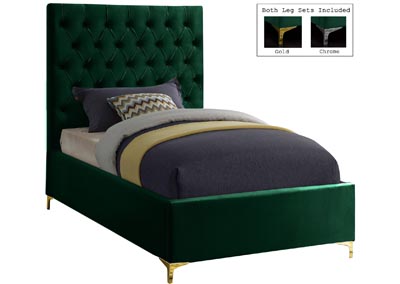 Image for Mayar Green Velvet Twin Bed