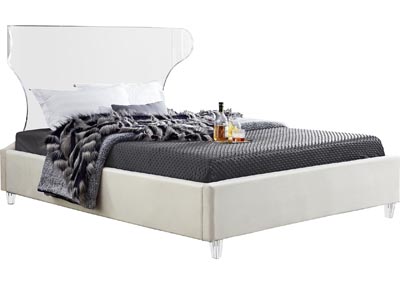 Image for Rae Cream Velvet Full Bed