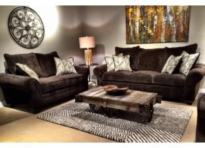 Brown Huge Sofa & Loveseat