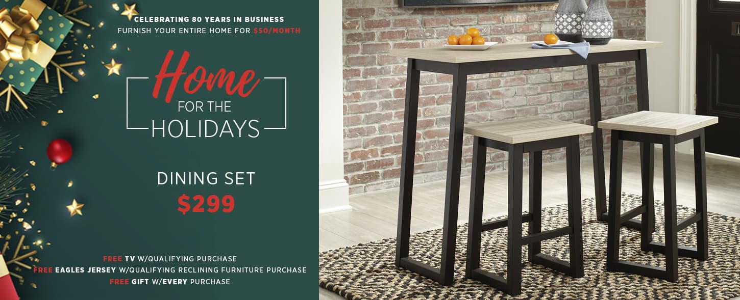 Home for the Holidays Dining Set $299
