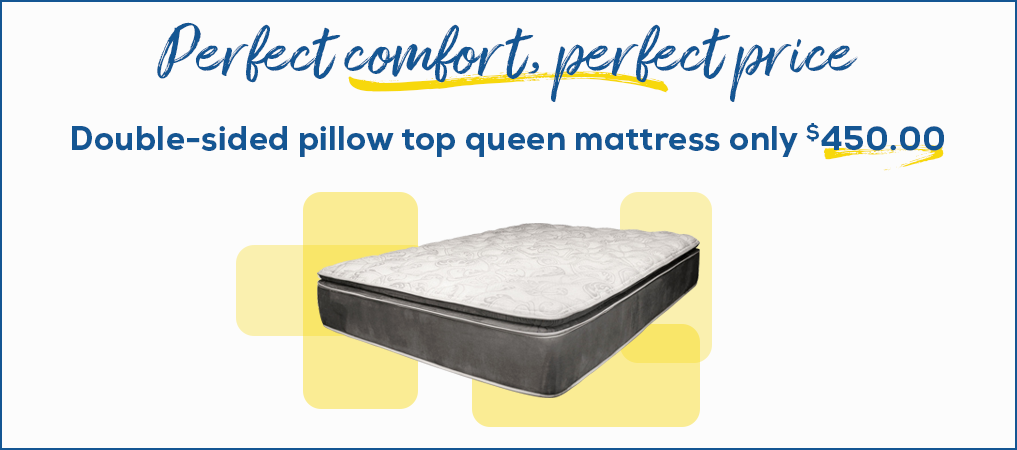 Double-sided pillow top queen mattress $450
