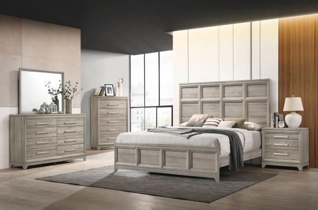 Grey Melamie Complete Queen Bedroom Set,In-Store Products