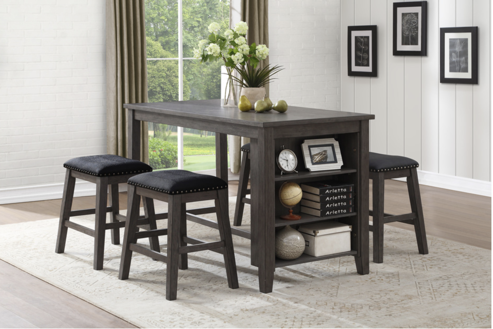 Timbre Dining Table w/ 4 Bar Stools,In-Store Products