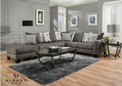 Image for SKU SM 9572 Tremont Slate 2 PC Sectional