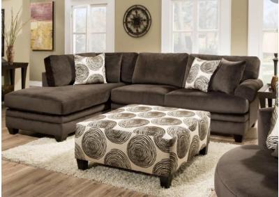Image for SKU SM 2468 Big Swirl Groovy Chocolate Sectional