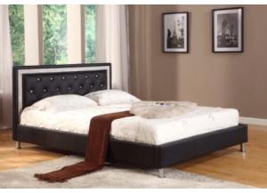Image for Black pu/Crystal Queen Bed