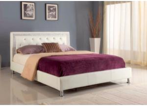 Image for White queen pu/Crystal Bed