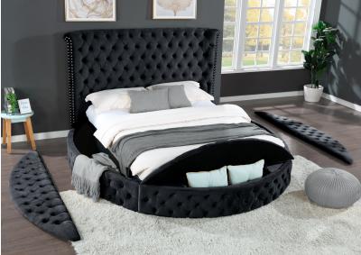 Image for Black Round King Bed with Speaker