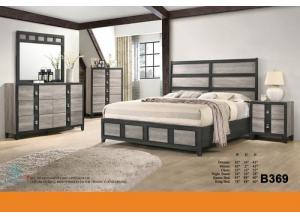 Queen Bed (HB/FB/Rails), Dresser & Mirror