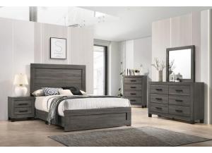 Queen Bed (HB/FB/Rails), Dresser , Mirror & Chest