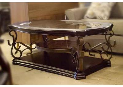 Image for Glass Pane Cast Two Tier Coffee Table