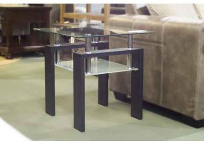 Image for Glass Two-Tier Accent End Table