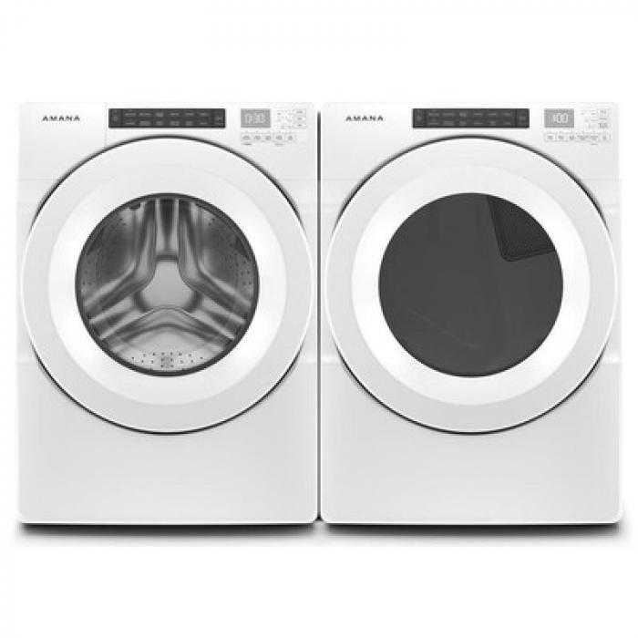 Amana 4.3-cu ft High Efficiency Stackable Front-Load Washer & 7.4-cu ft Stackable Electric Dryer (White) ENERGY STAR,InStore Products