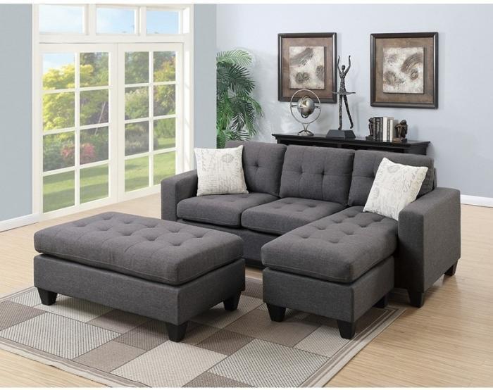 REVERSIBLE 3PCS ALL-IN-ONE SECTIONAL GRY,InStore Products