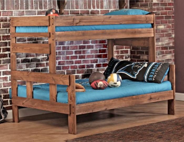 Rustic Style Twin over Full Stackable Bunk Bed,InStore Products