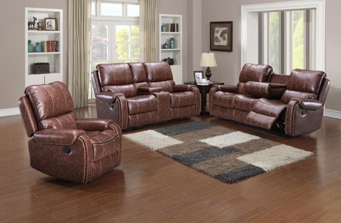 Tuscany Brown motion 3PC living room set,InStore Products