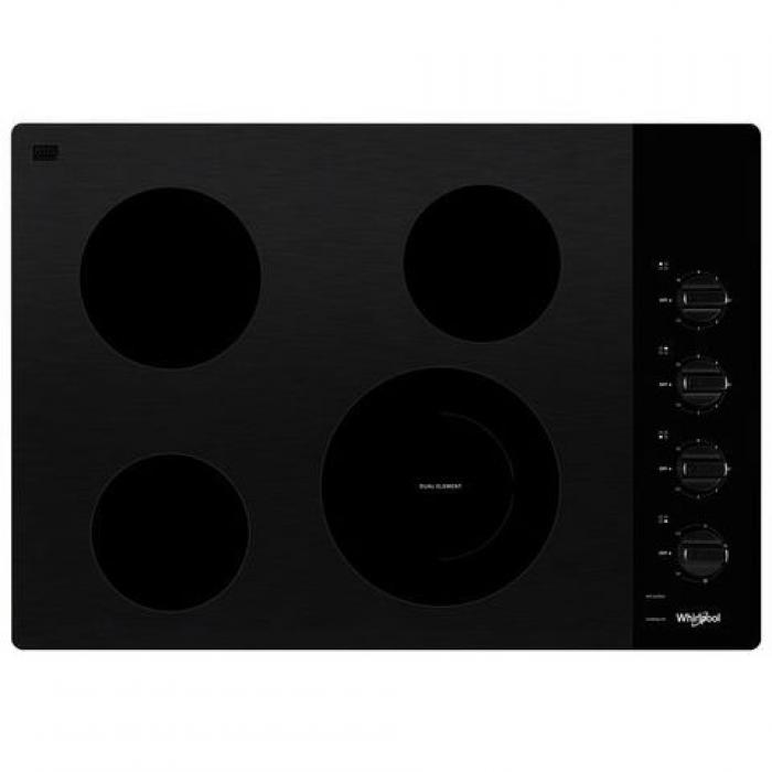 Whirlpool 30-in Smooth Surface (Radiant) Black Electric Cooktop ,InStore Products