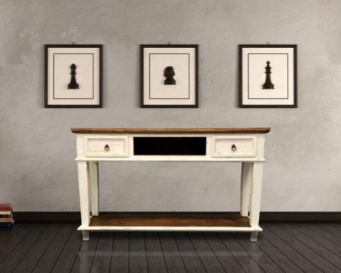 Antique White Sofa Table with 2 Drawers ,InStore Products
