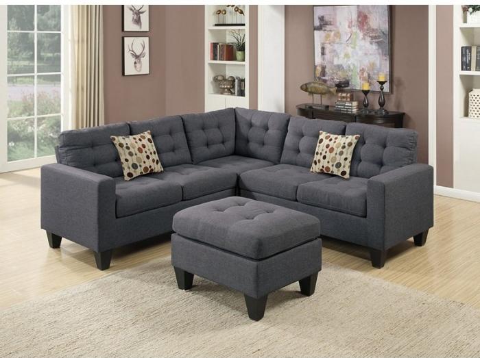 4PCS SECTIONAL A+B+C+D GRY,InStore Products