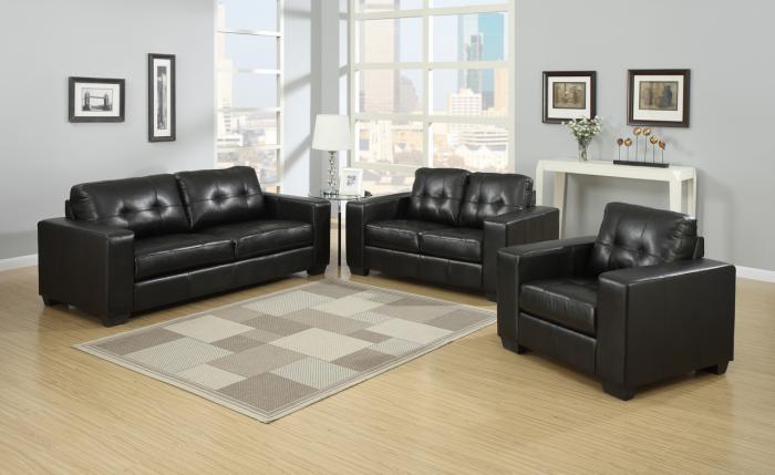 Sedona Black 3 PC Living Room Set,InStore Products