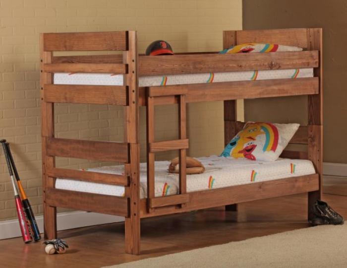 Rustic Style Twin over Twin Stackable Bunk Bed,InStore Products