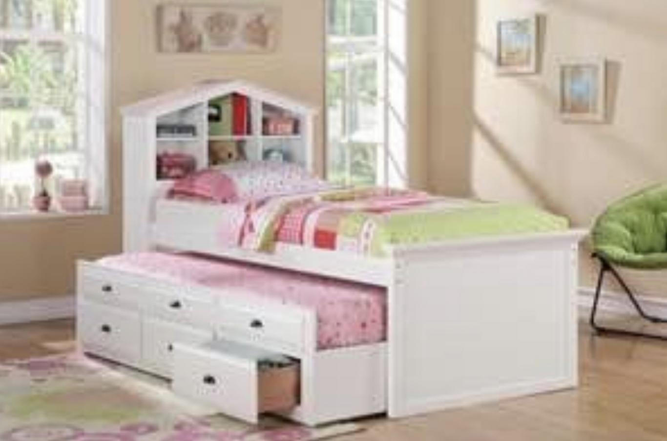 TWIN BED+TRUNDLE WHT,InStore Products