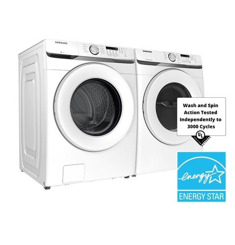 Samsung 4.5-cu ft High-Efficiency Stackable Front-Load HE Washer & Samsung 7.5-cu ft Stackable Electric Dryer (White),InStore Products