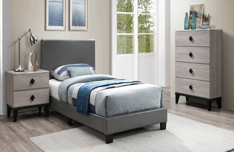 TWIN BED GREY MW PLATFORM,InStore Products